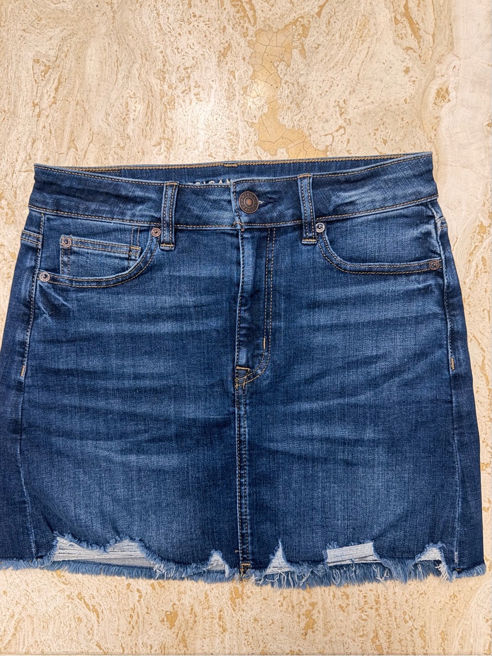 American Eagle Outfitters Dark Blue Denim Mini Skirt Sz 6 NWT